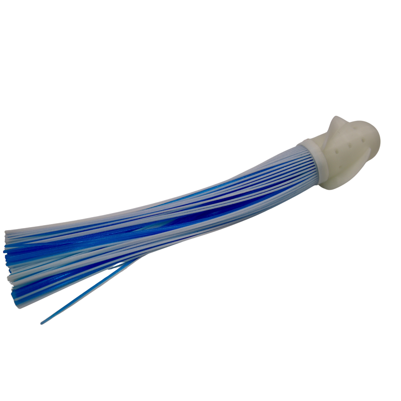 Load image into Gallery viewer, Glow Green and UV Blue spinning halibut and bottom fishing lure