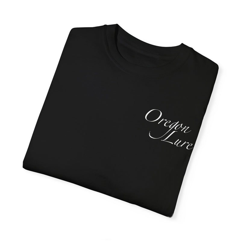 Load image into Gallery viewer, Unisex Garment-Dyed T-shirt | Oregon Lure Salmon Logo