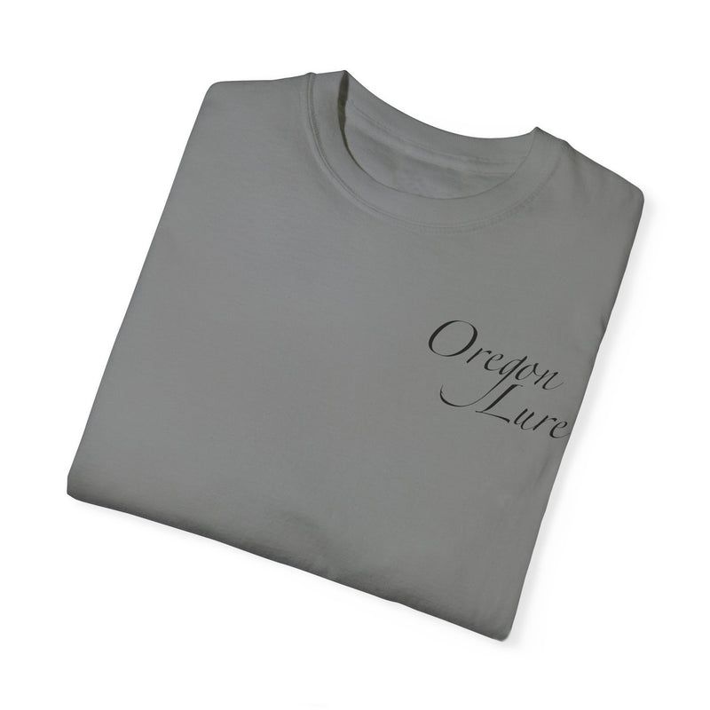 Load image into Gallery viewer, Unisex Garment-Dyed T-shirt | Oregon Lure Salmon Logo