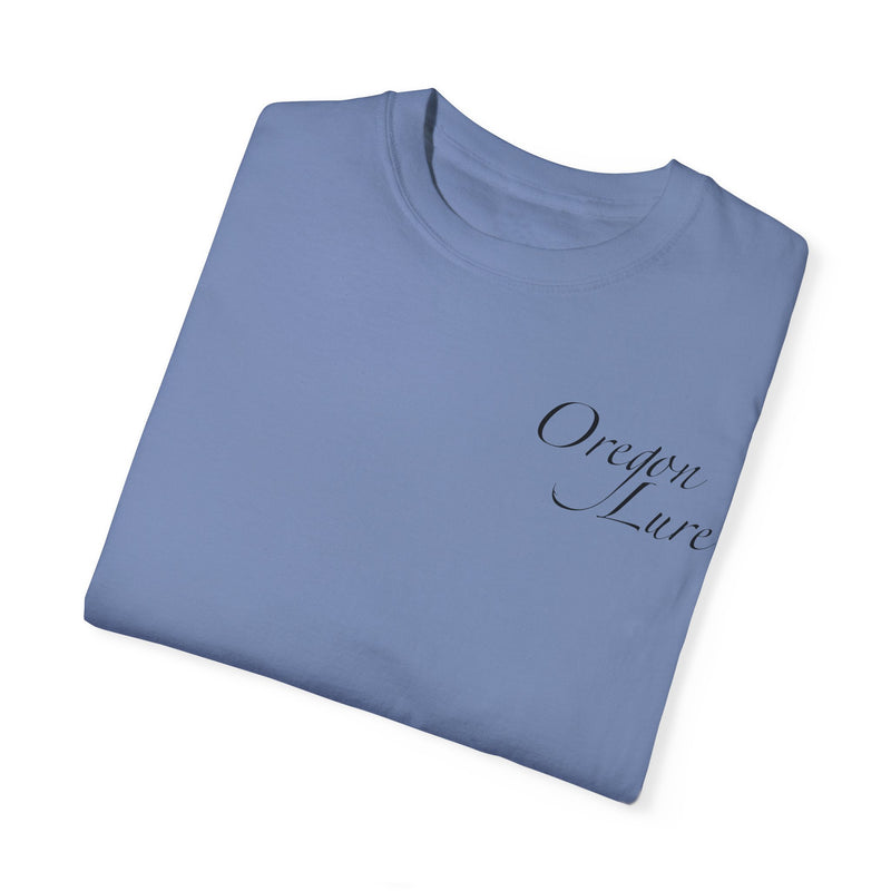 Load image into Gallery viewer, Unisex Garment-Dyed T-shirt | Oregon Lure Salmon Logo