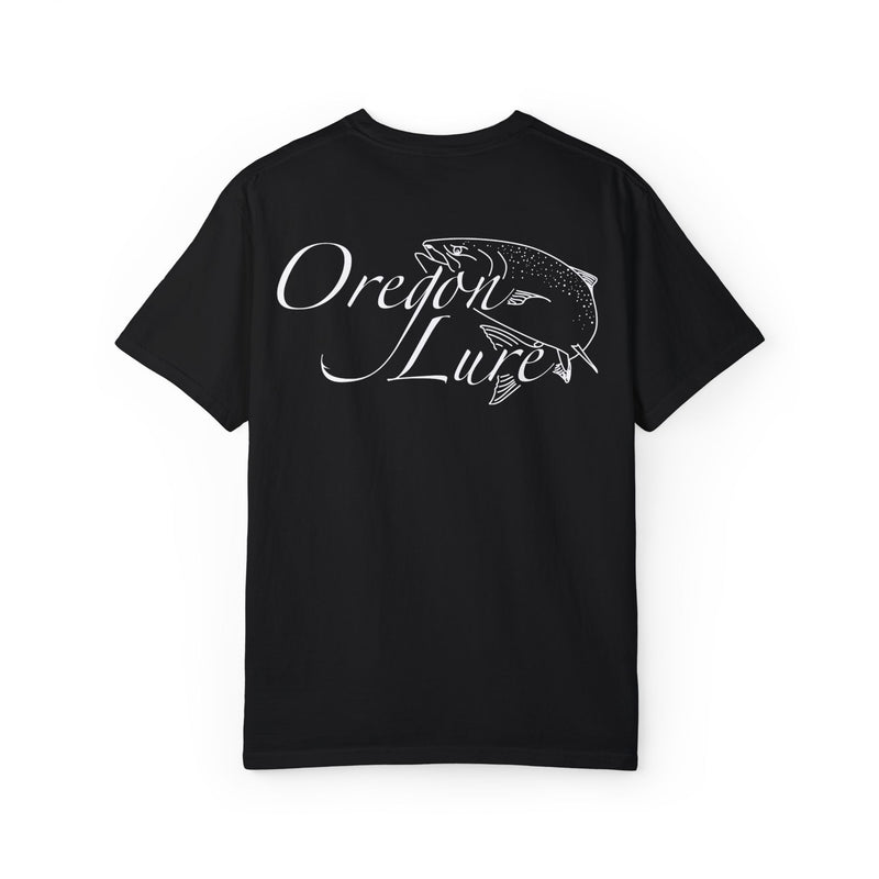 Load image into Gallery viewer, Unisex Garment-Dyed T-shirt | Oregon Lure Salmon Logo