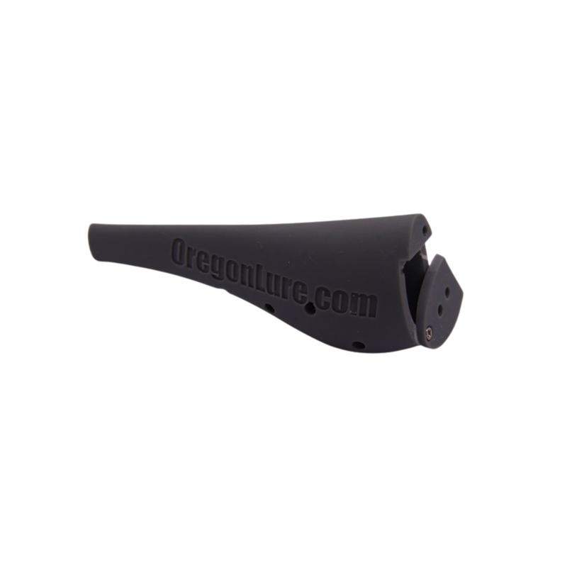 Load image into Gallery viewer, Salmon cut plug trolling lure in in grey so the fishing lure can be easily painted