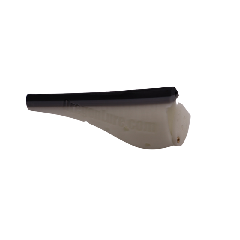 Load image into Gallery viewer, Salmon cut plug trolling lure in glow in the dark with grey and black.