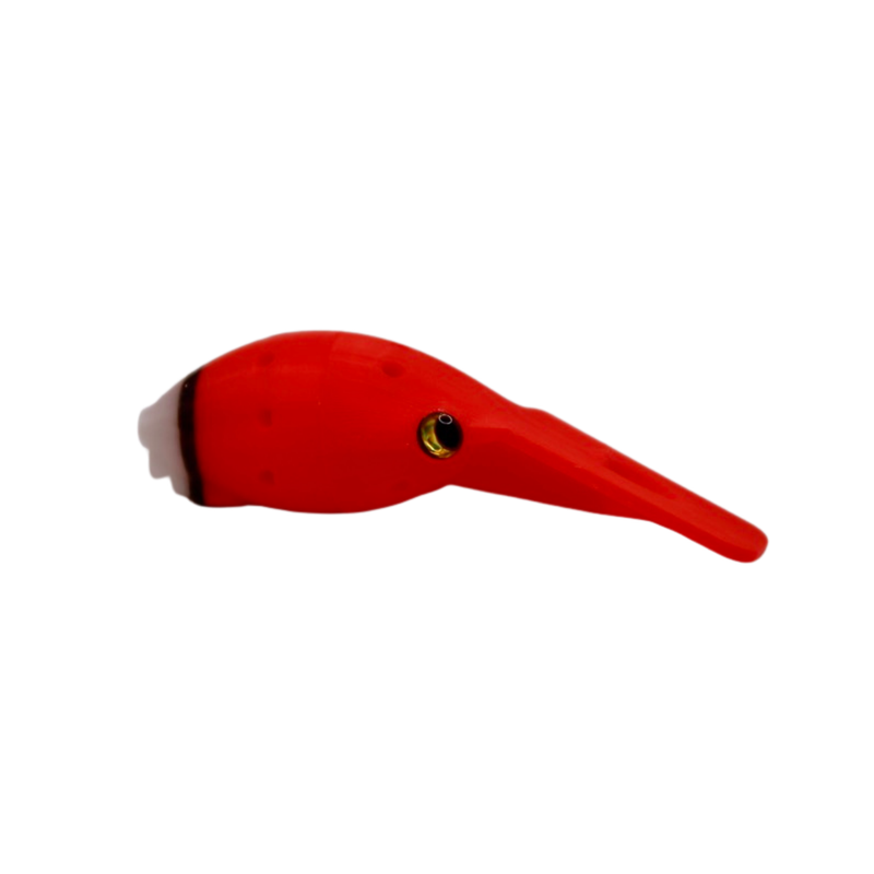 Load image into Gallery viewer, Ultra Violet pink wobbling lip lure with Glow in the dark green tail and built in scent chamber. Used for salmon and steelhead fishing.