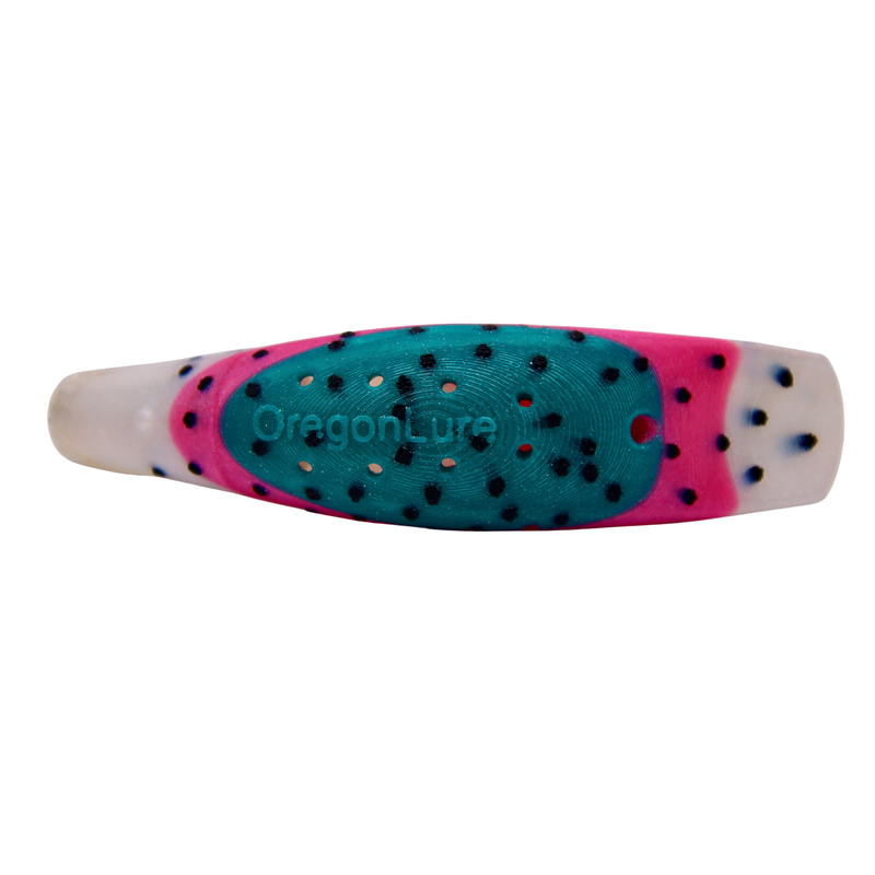 Load image into Gallery viewer, Fishsickle Wiggling Scent Chamber River Salmon Lure
