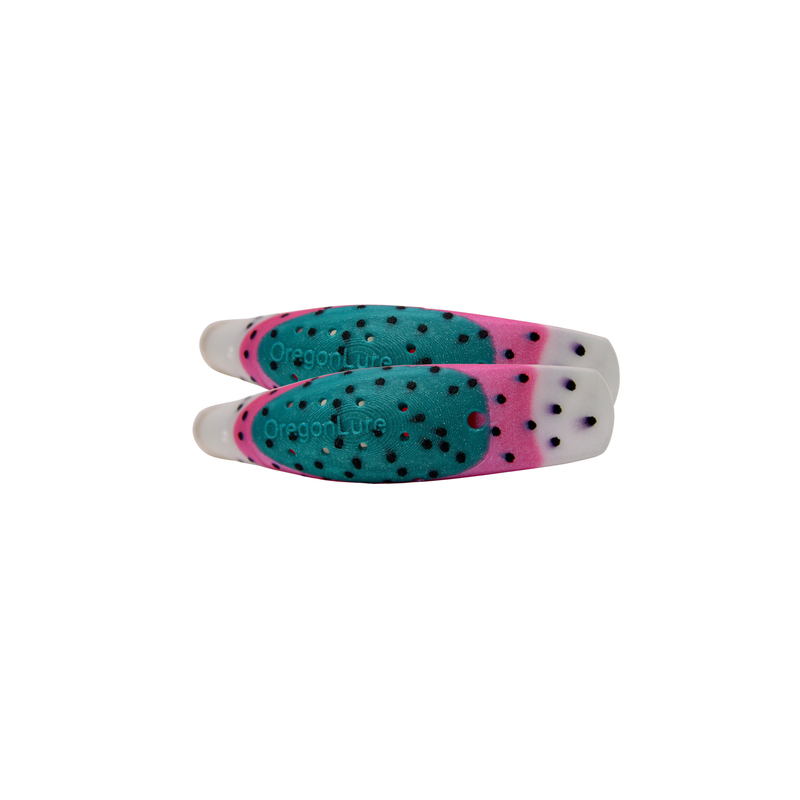 Load image into Gallery viewer, Fishsickle Wiggling Scent Chamber River Salmon Lure
