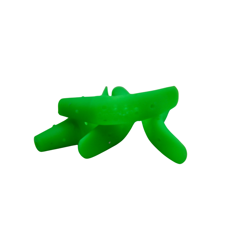 Load image into Gallery viewer, A green wobbling trout fishing lure with a built in scent chamber
