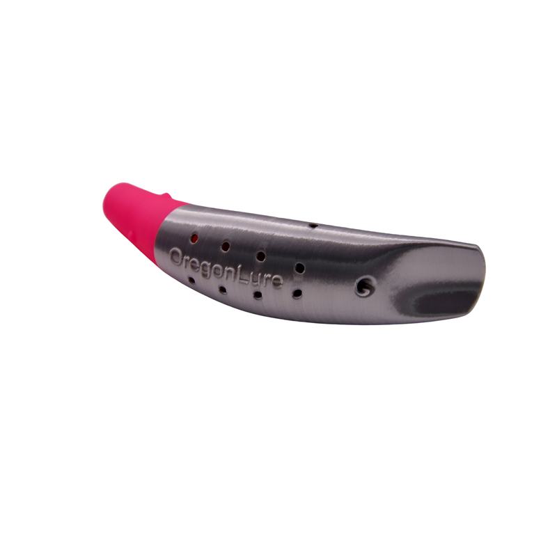 Load image into Gallery viewer, Fishsickle Wiggling Scent Chamber River Salmon Lure
