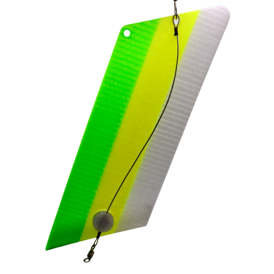 360 Flasher in Neon Green, Neon Yellow and Glow in the dark with a flasher breakaway and a cent chamber