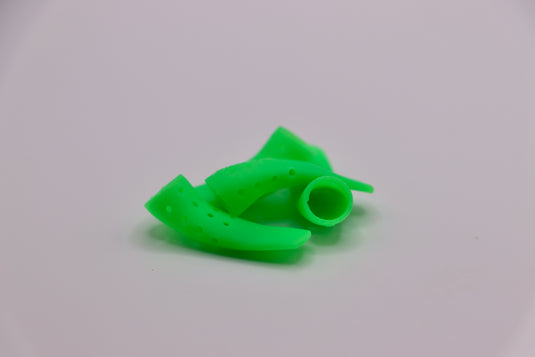 Fresh water lure bodies in neon green - used as bass lure, trout lure, and walleye fishing tackle