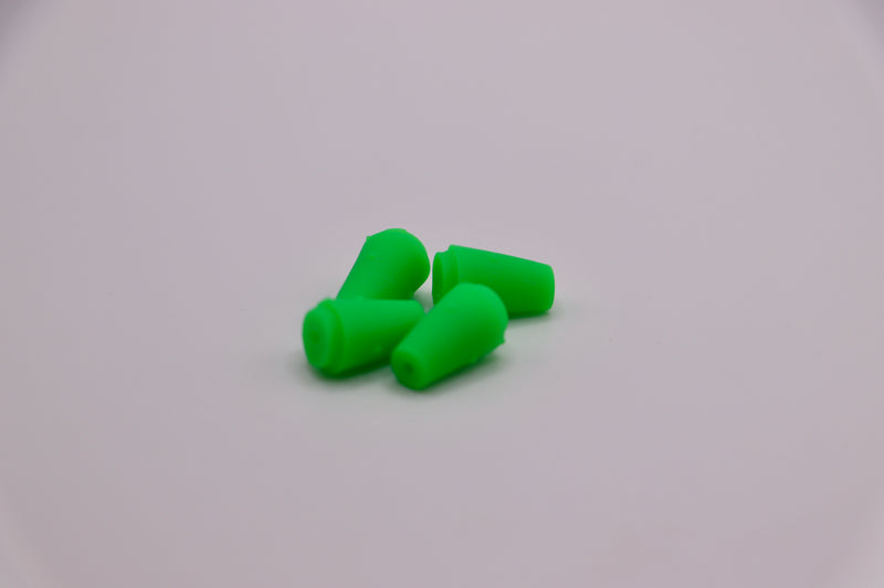 Load image into Gallery viewer, Fresh water lure tails in neon green - used as bass lure, trout lure, and walleye fishing tackle
