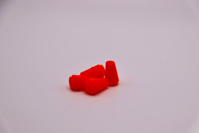 Load image into Gallery viewer, Fresh water lure tails in neon orange - used as bass lure, trout lure, and walleye fishing tackle
