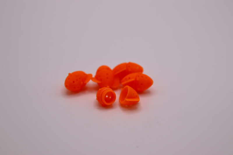 Load image into Gallery viewer, Bait basket nanos in neon orange - great for salmon lures, bass lures, trout lures, and walleye fishing tackle
