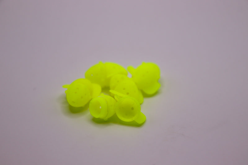 Load image into Gallery viewer, Bait basket nanos in neon yellow - great for salmon lures, bass lures, trout lures, and walleye fishing tackle
